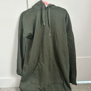 Long hoodie green!